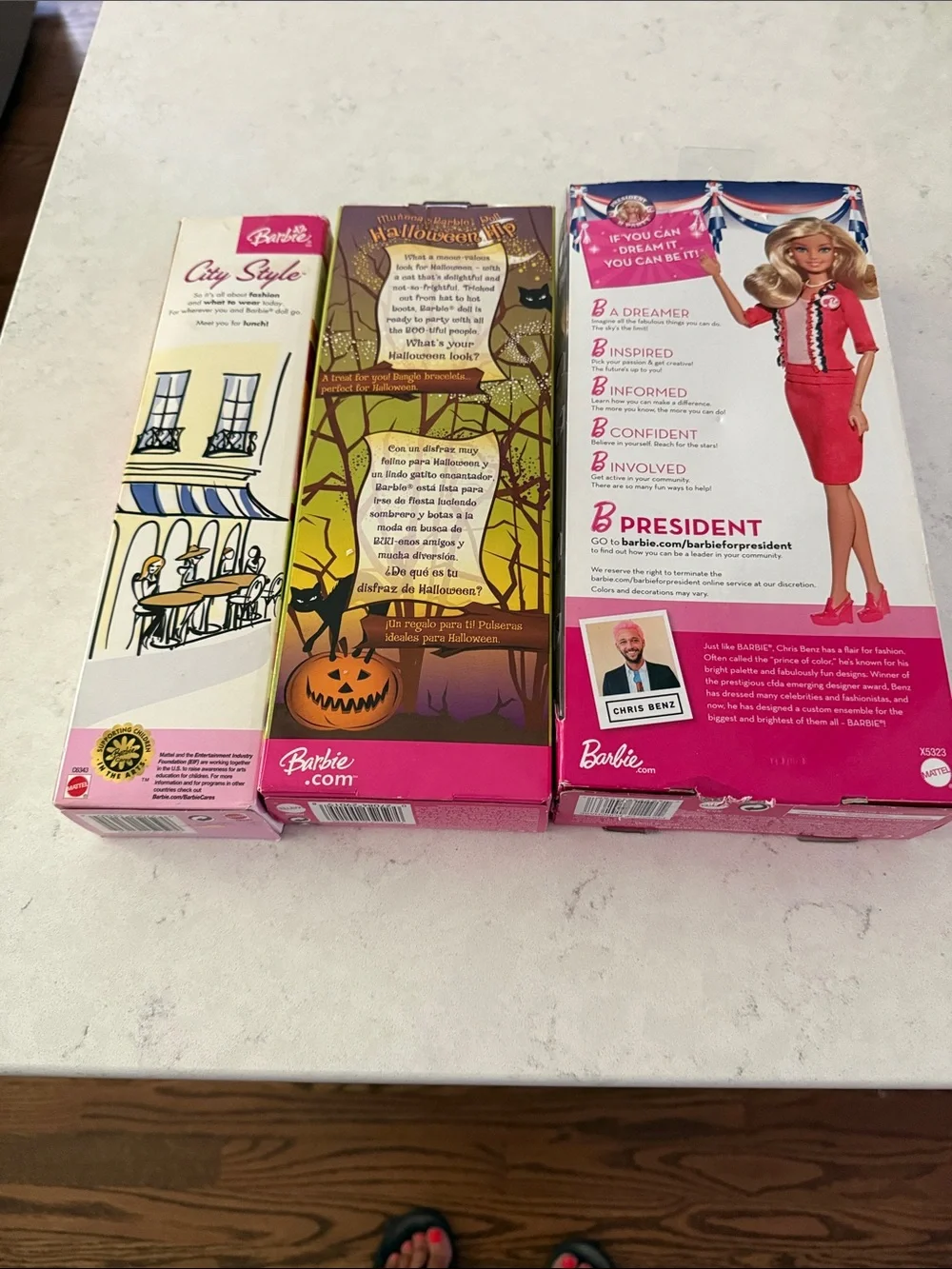 Barbie Dolls. 3 different dolls. Barbie 2012, Halloween Hip, City Style. All NIB